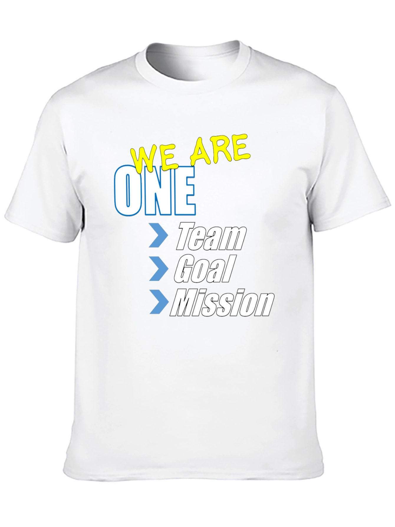 We Are One Team Goal Mission T-Shirt - Black