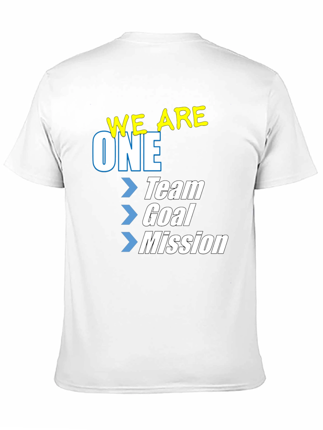 We Are One Team Goal Mission T-Shirt - Black