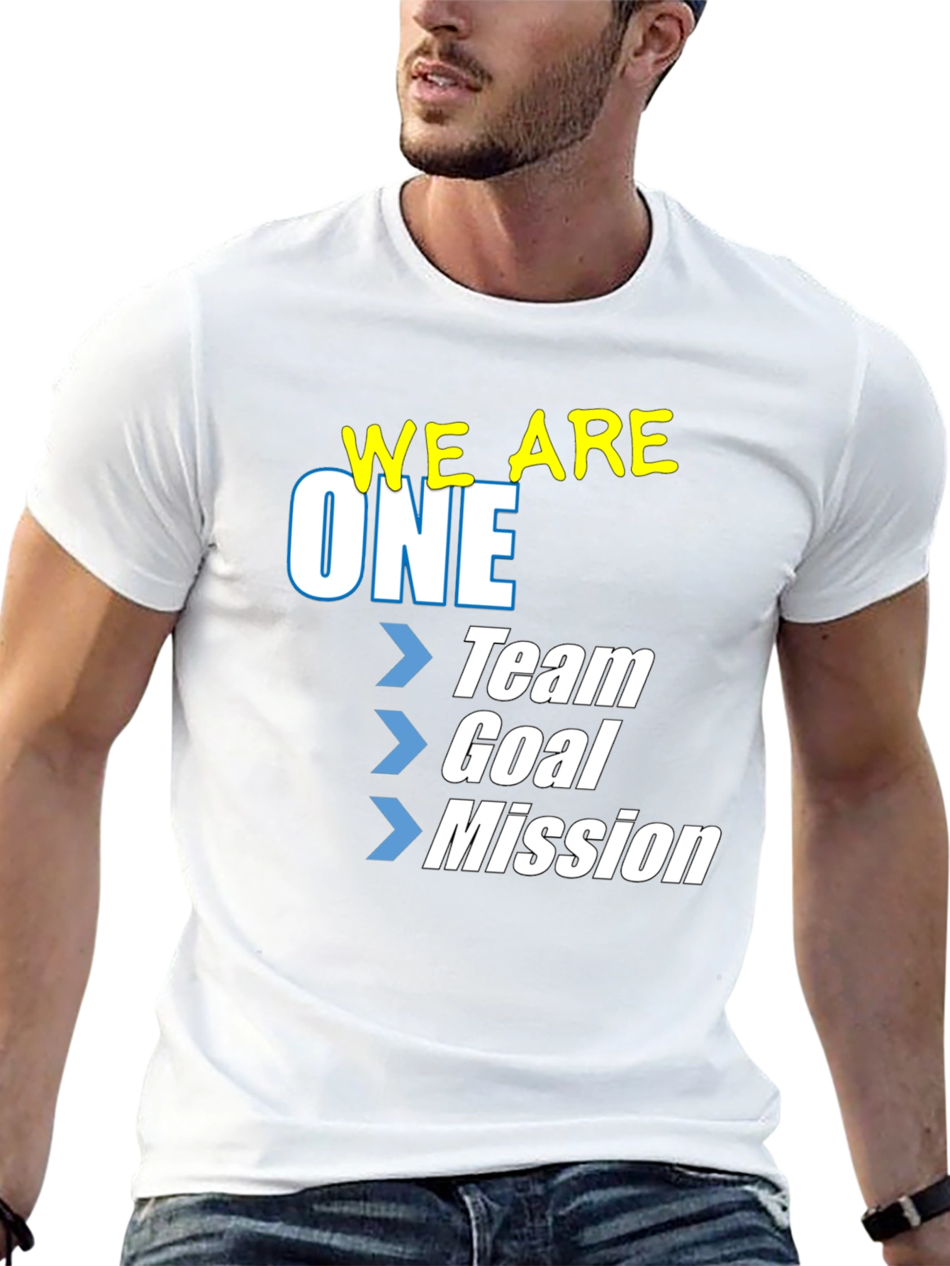 We Are One Team Goal Mission T-Shirt - Black
