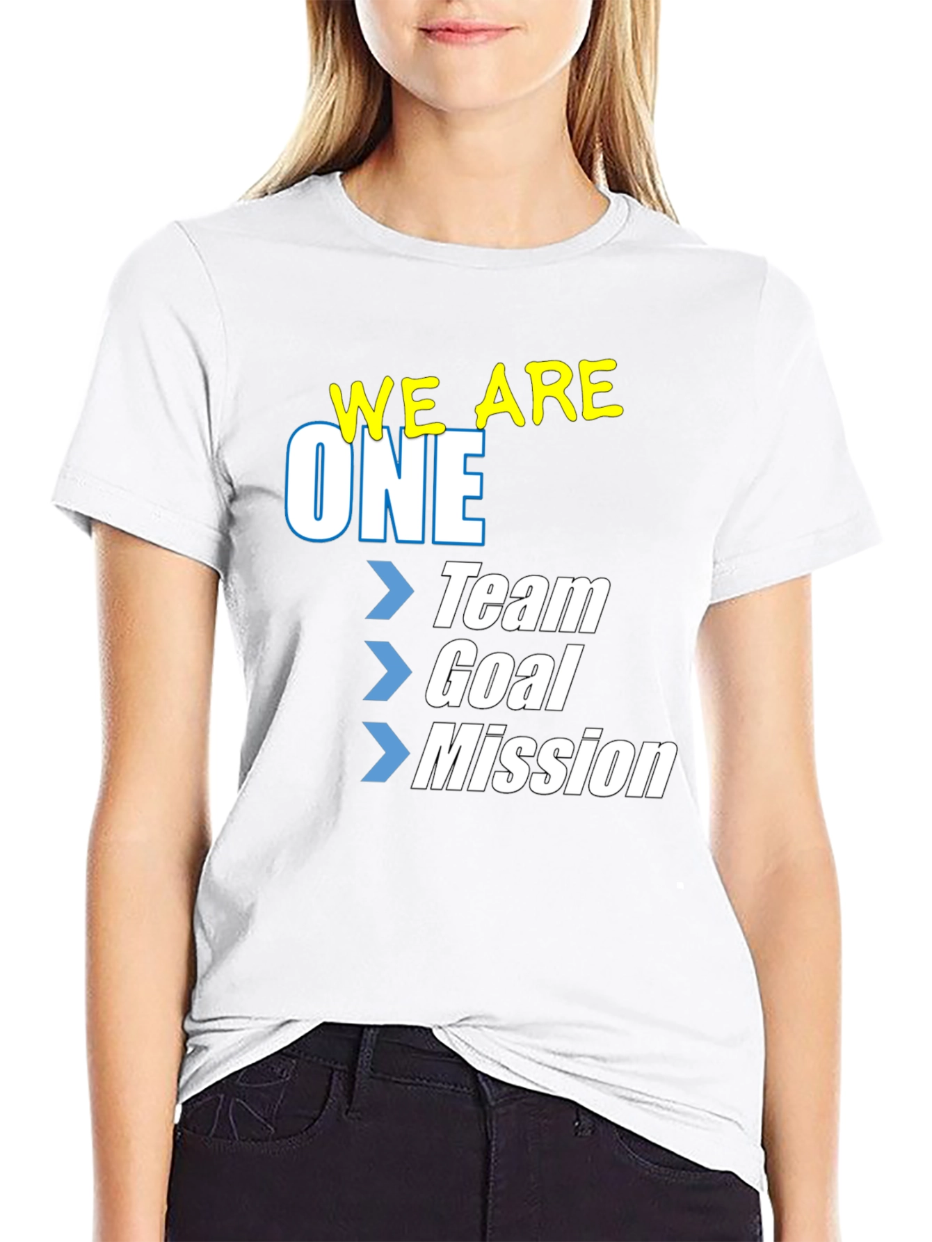 We Are One Team Goal Mission T-Shirt - Black