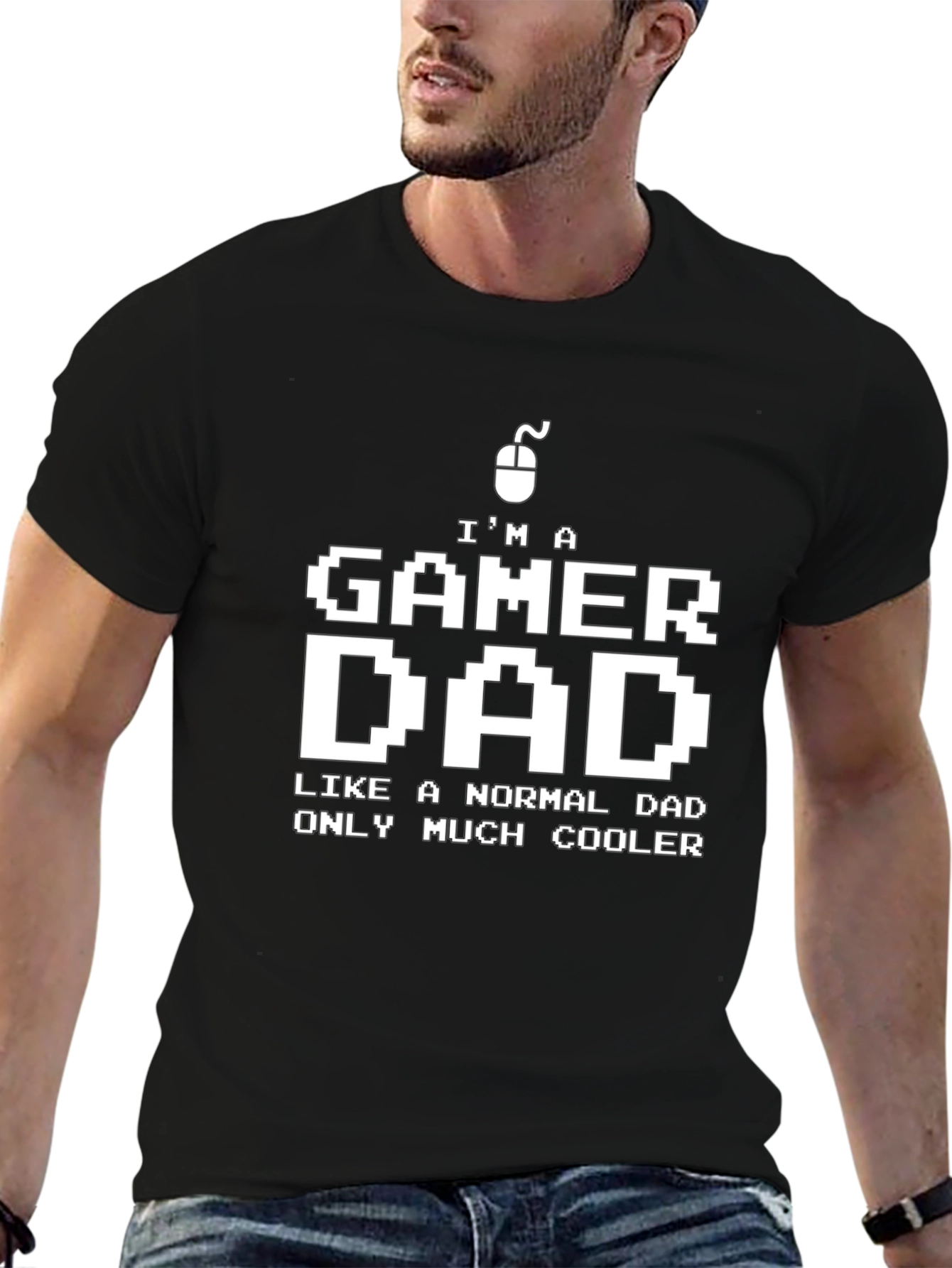 Gamer Dad T-Shirt - Cool Pixel Art Design
