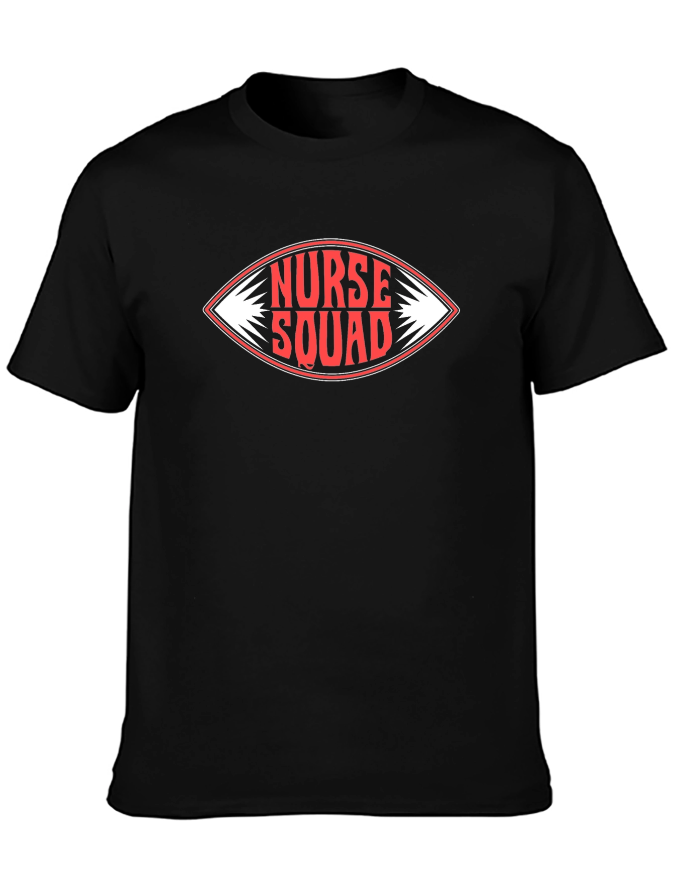 Nurse Squad Graphic T-Shirt - Black Cotton Tee