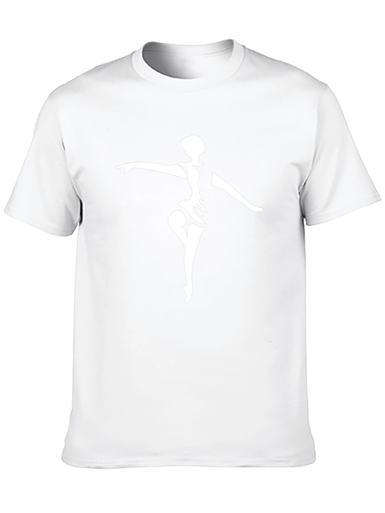 Black T-Shirt with Ballerina Print
