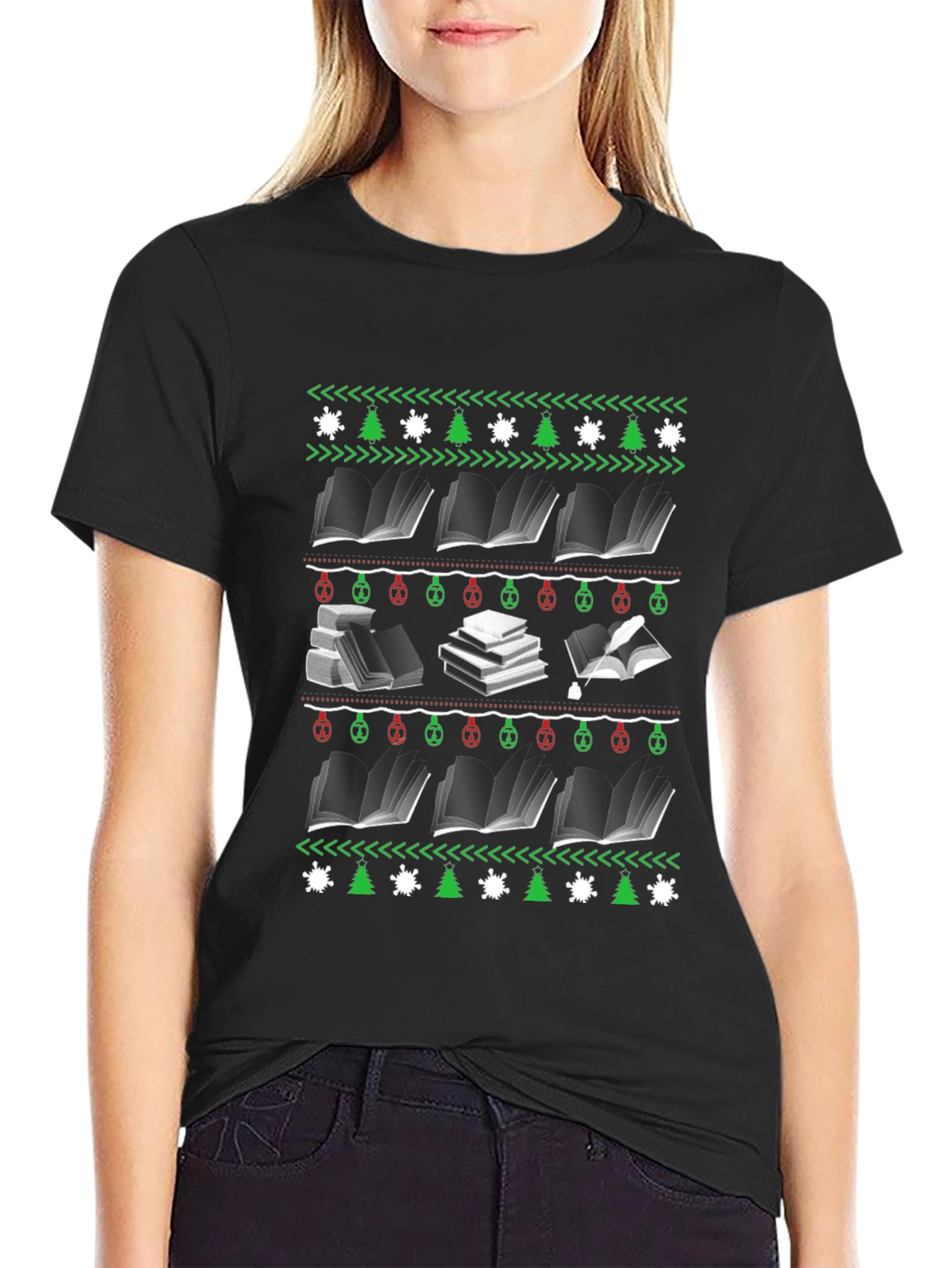 Bookworm Ugly Christmas Sweater T-Shirt