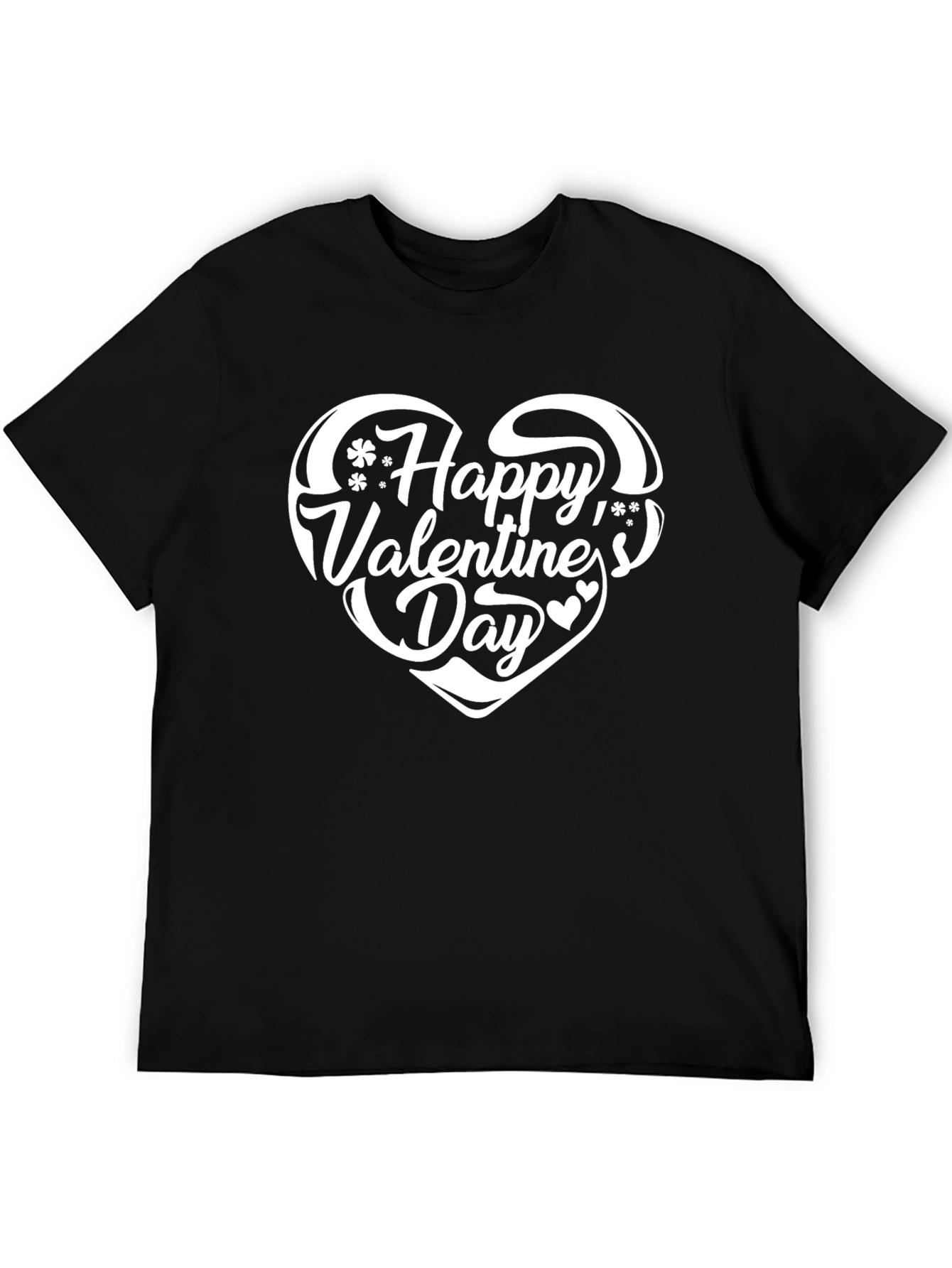 Happy Valentines Day Black T-Shirt