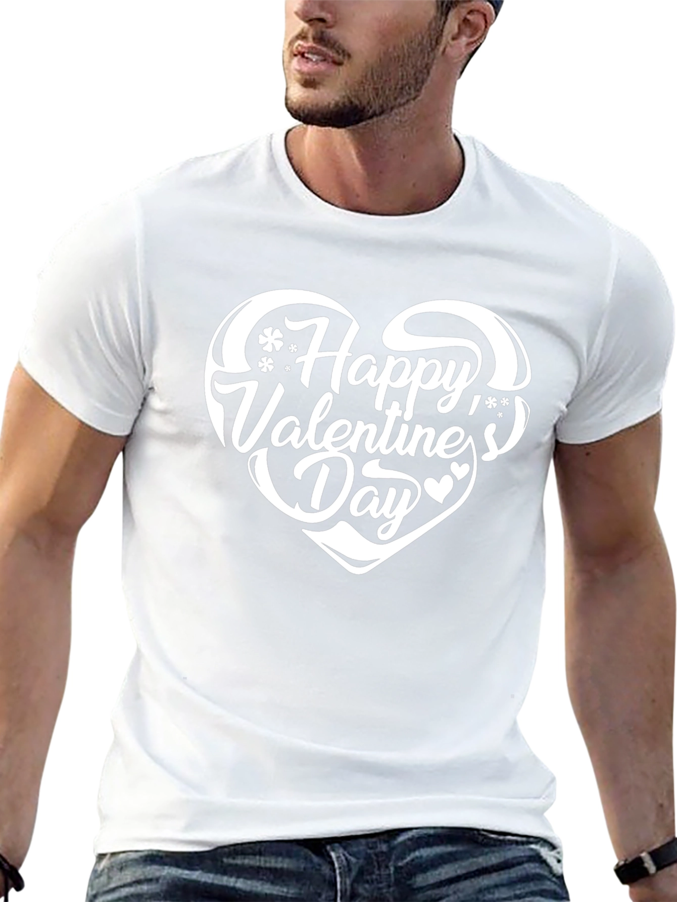 Happy Valentines Day Black T-Shirt