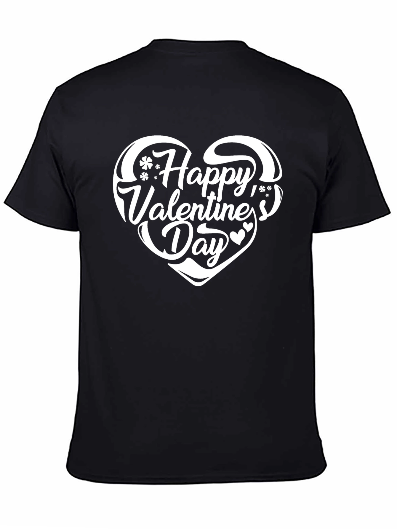 Happy Valentines Day Black T-Shirt