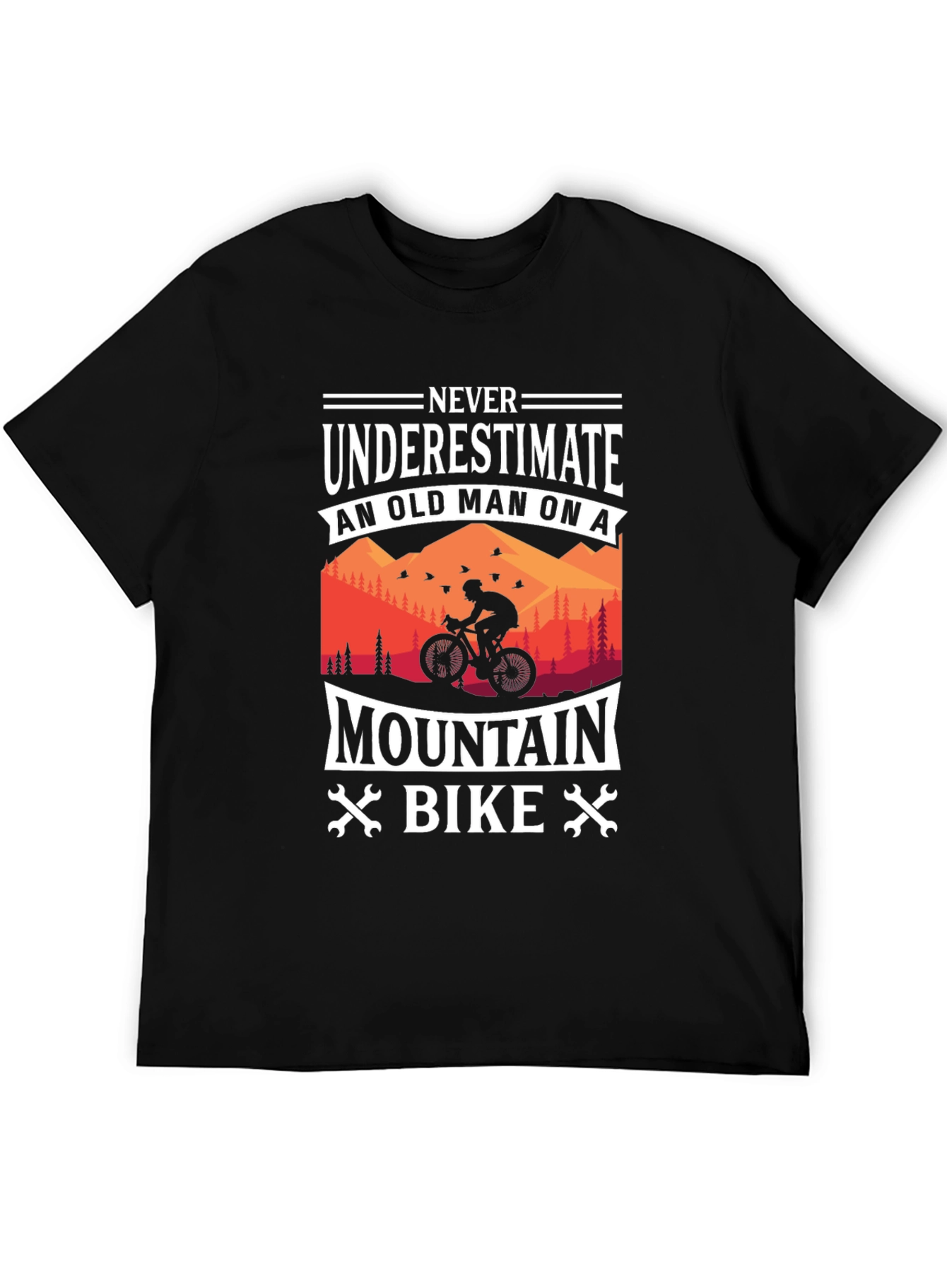 Mountain Bike Old Man Graphic T-Shirt