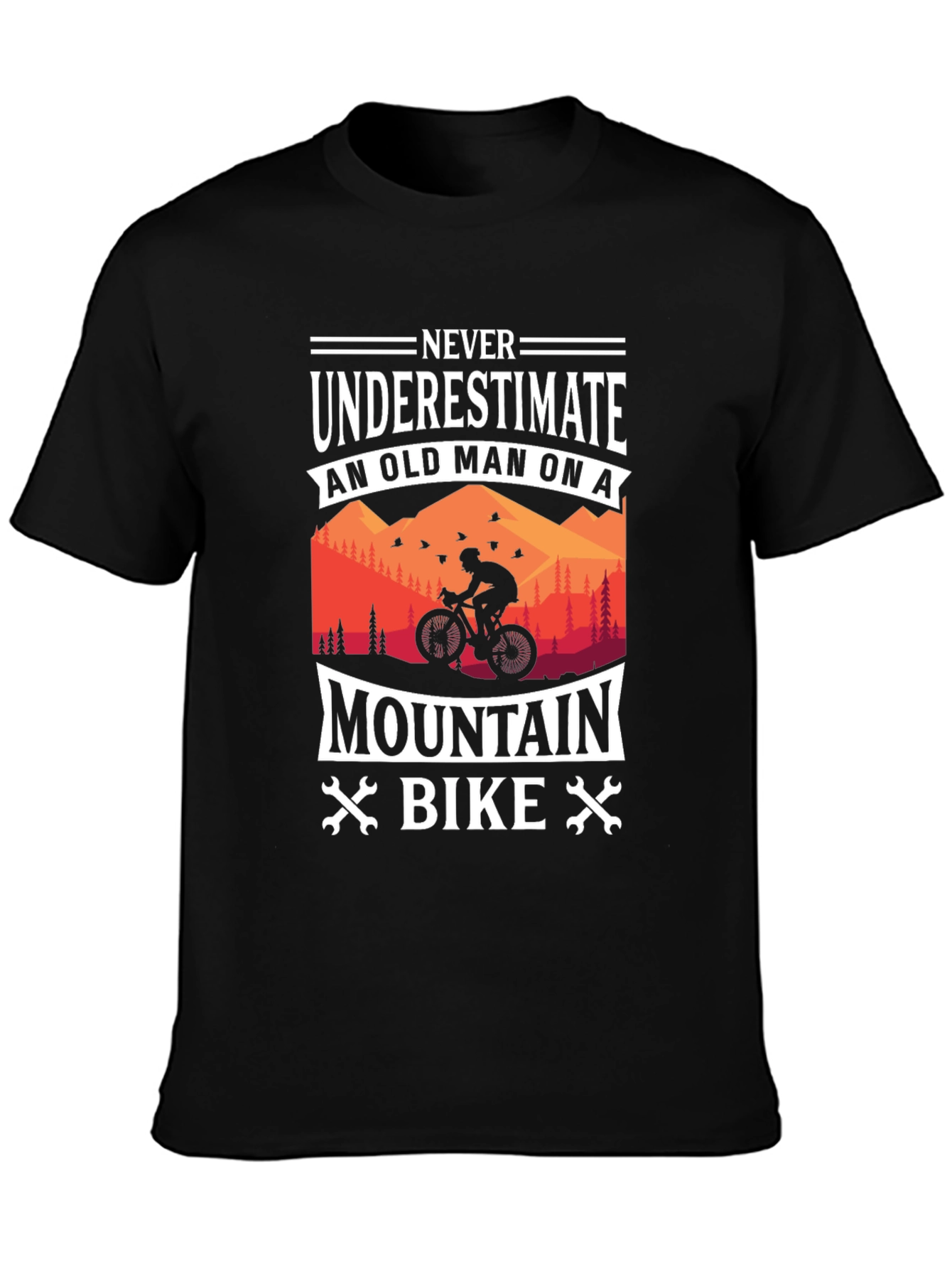 Mountain Bike Old Man Graphic T-Shirt