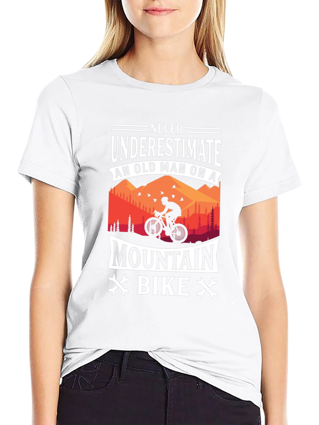 Mountain Bike Old Man Graphic T-Shirt