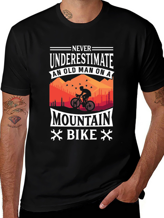 Mountain Bike Old Man Graphic T-Shirt