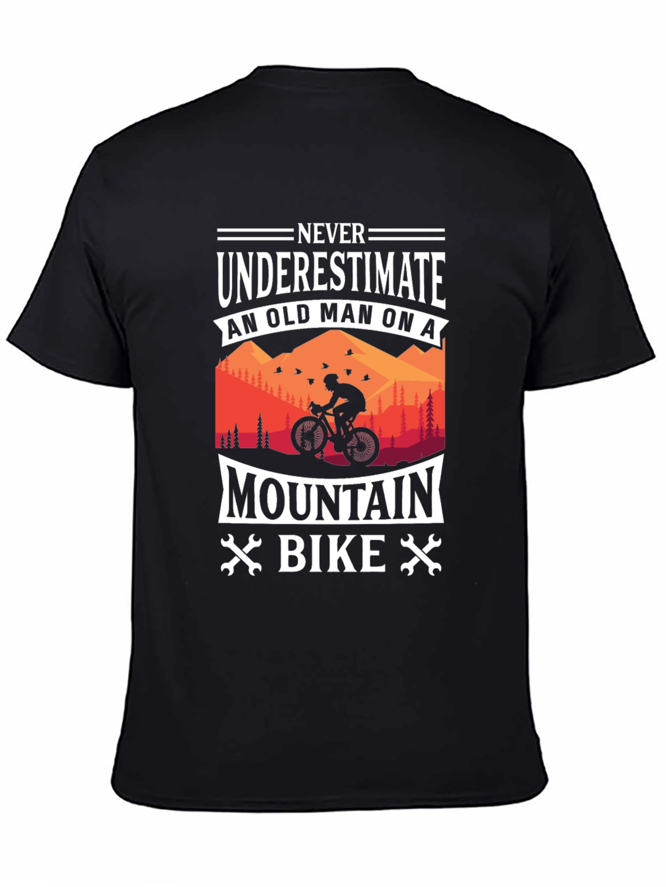 Mountain Bike Old Man Graphic T-Shirt