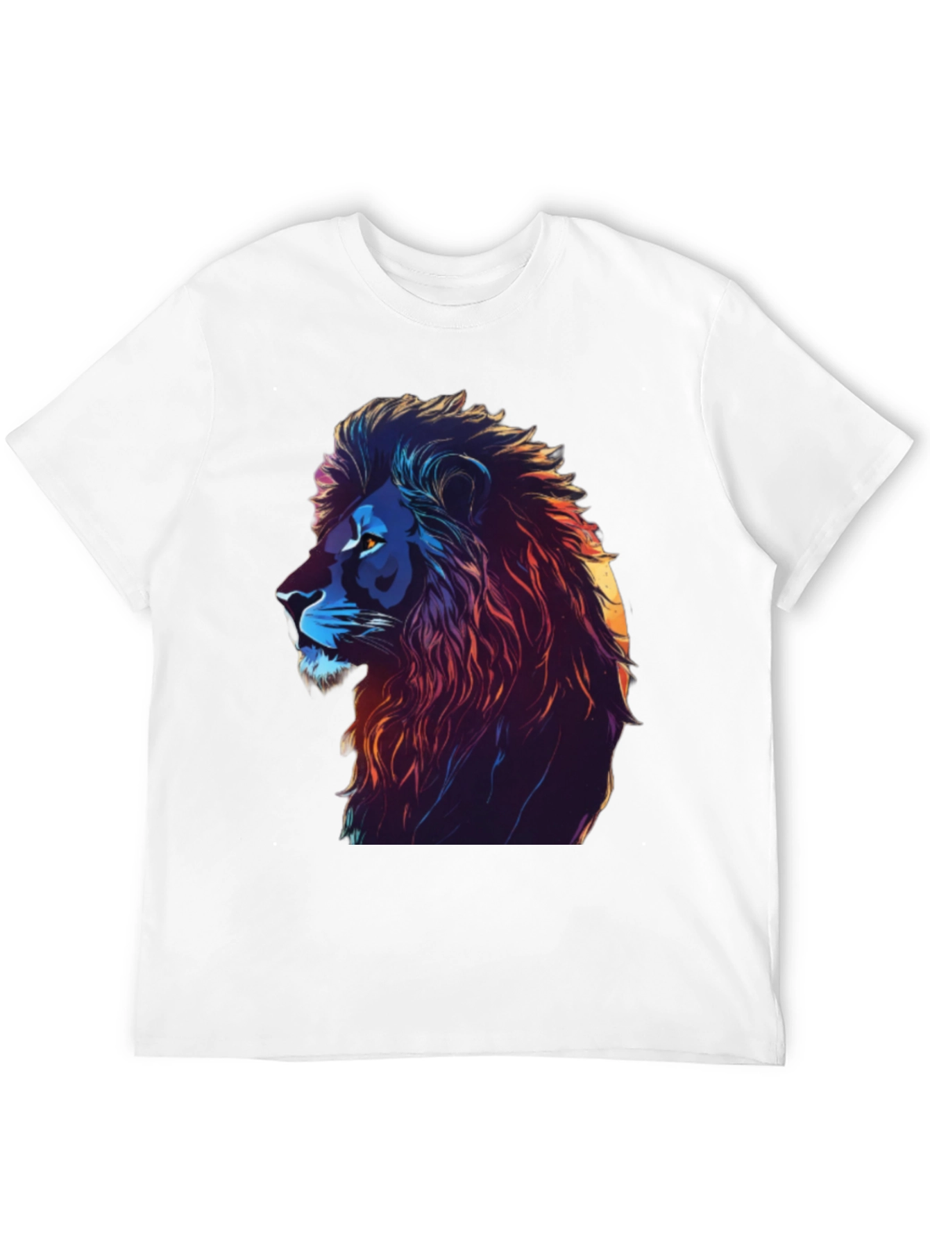 Lion Graphic Print Black T-Shirt