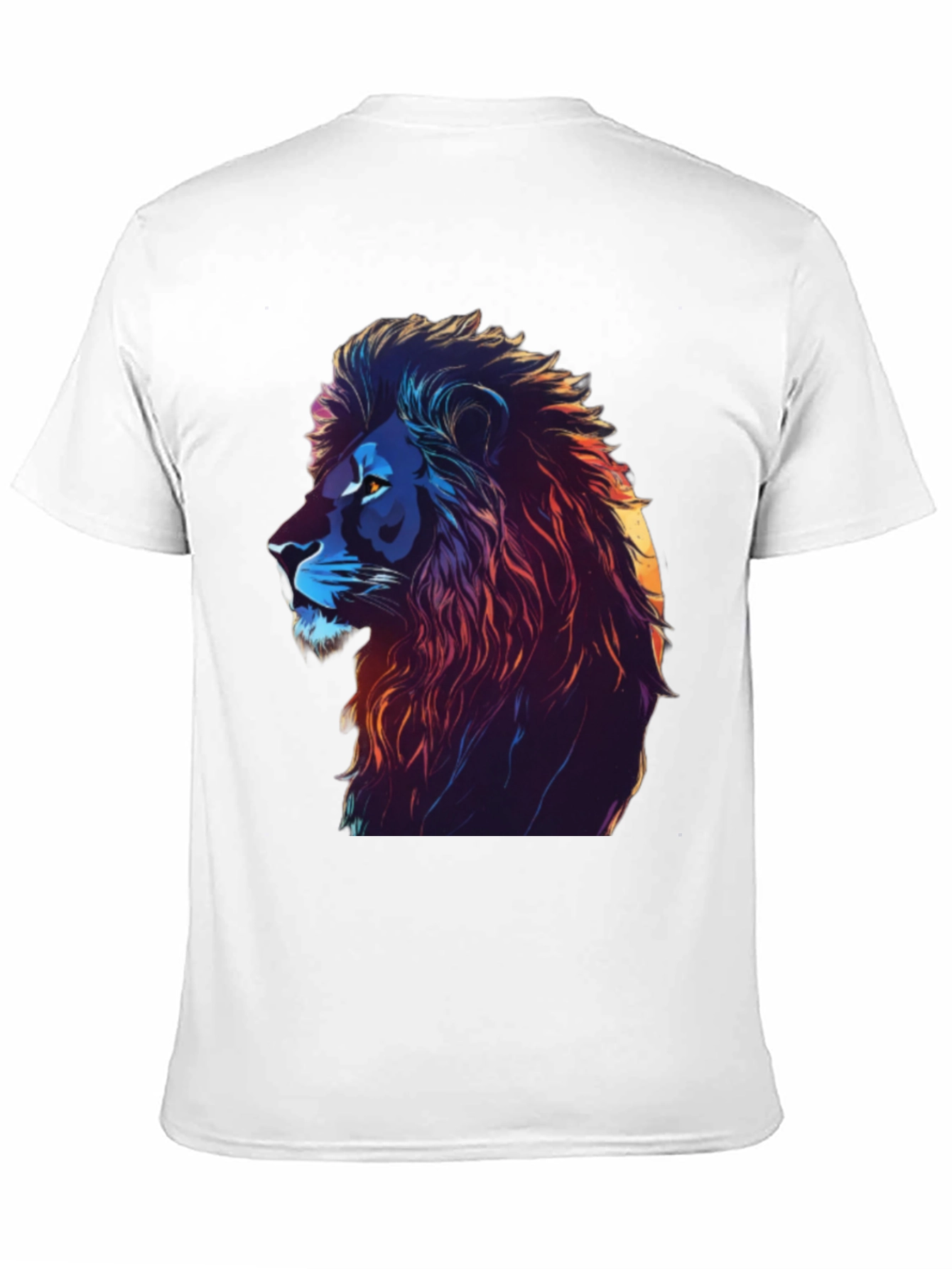 Lion Graphic Print Black T-Shirt