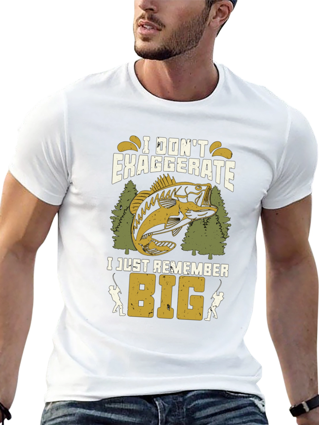 Fishing T-Shirt: I Dont Exaggerate I Just Remember Big