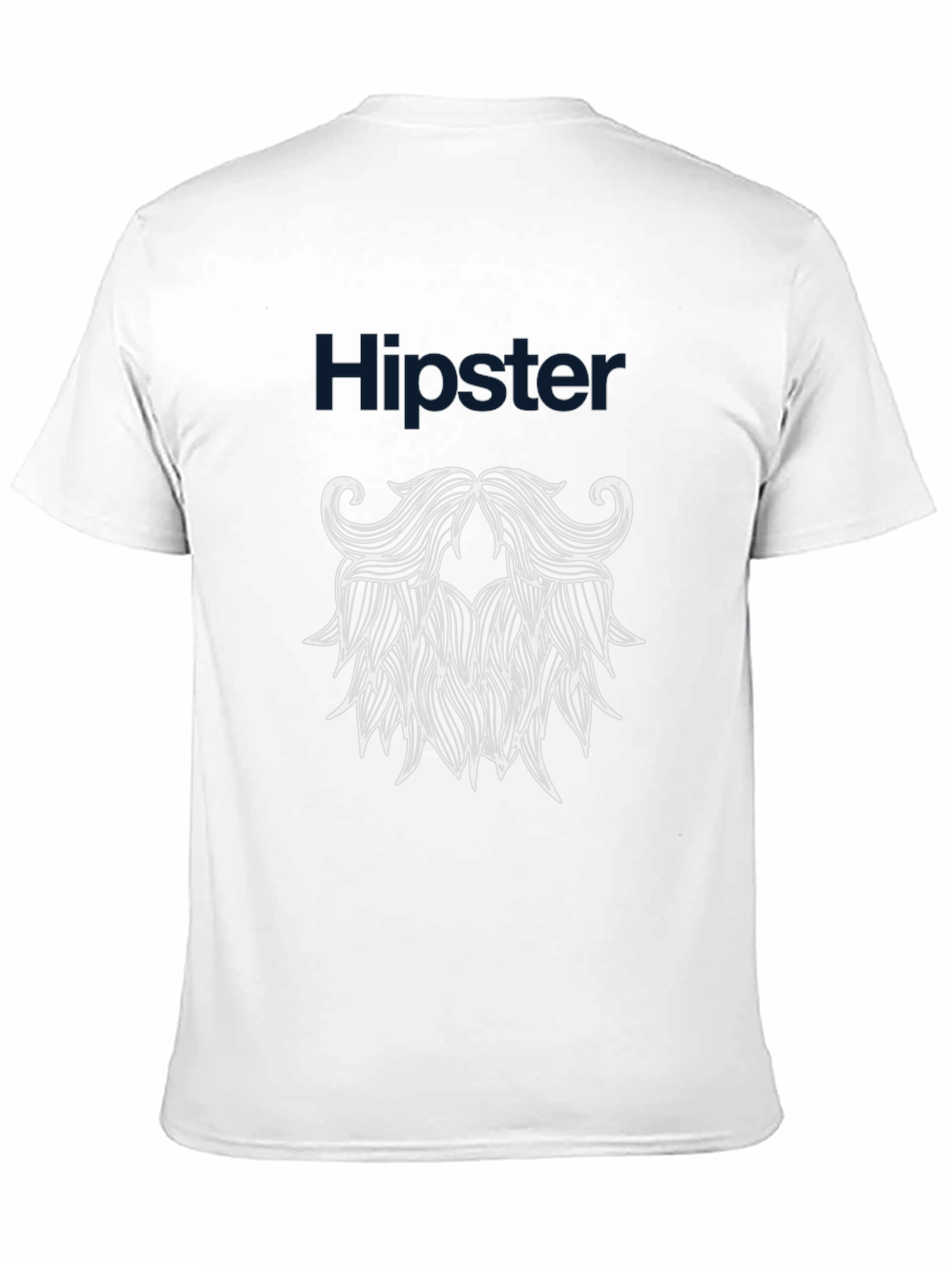 Hipster Beard Graphic T-Shirt - Trendy Black Tee