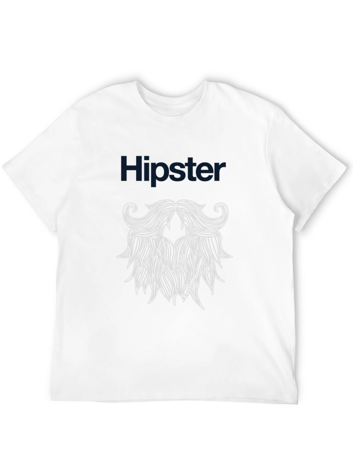 Hipster Beard Graphic T-Shirt - Trendy Black Tee