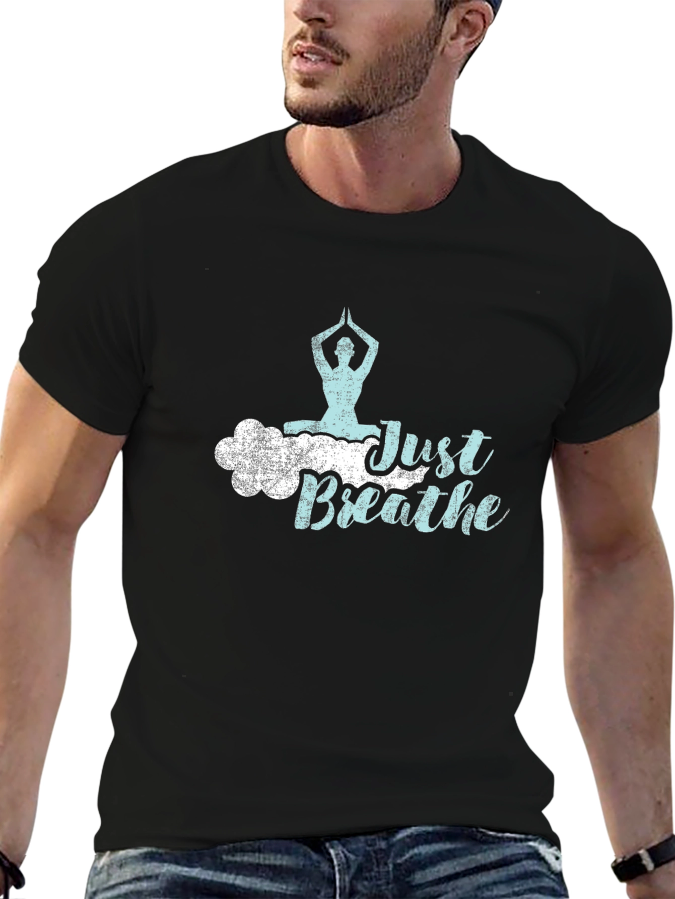 Just Breathe Yoga T-Shirt - Relaxed Fit