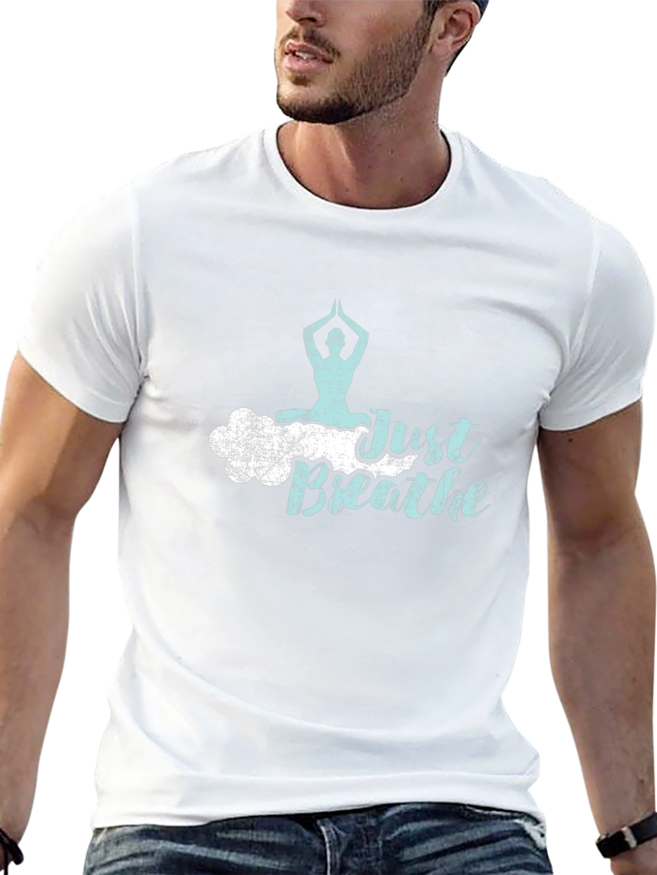 Just Breathe Yoga T-Shirt - Relaxed Fit