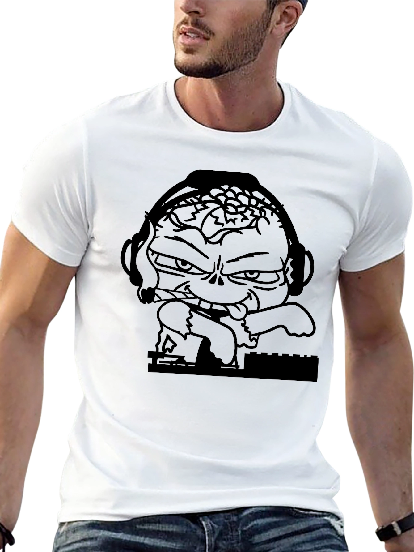 DJ Zombie Graphic T-Shirt - Black