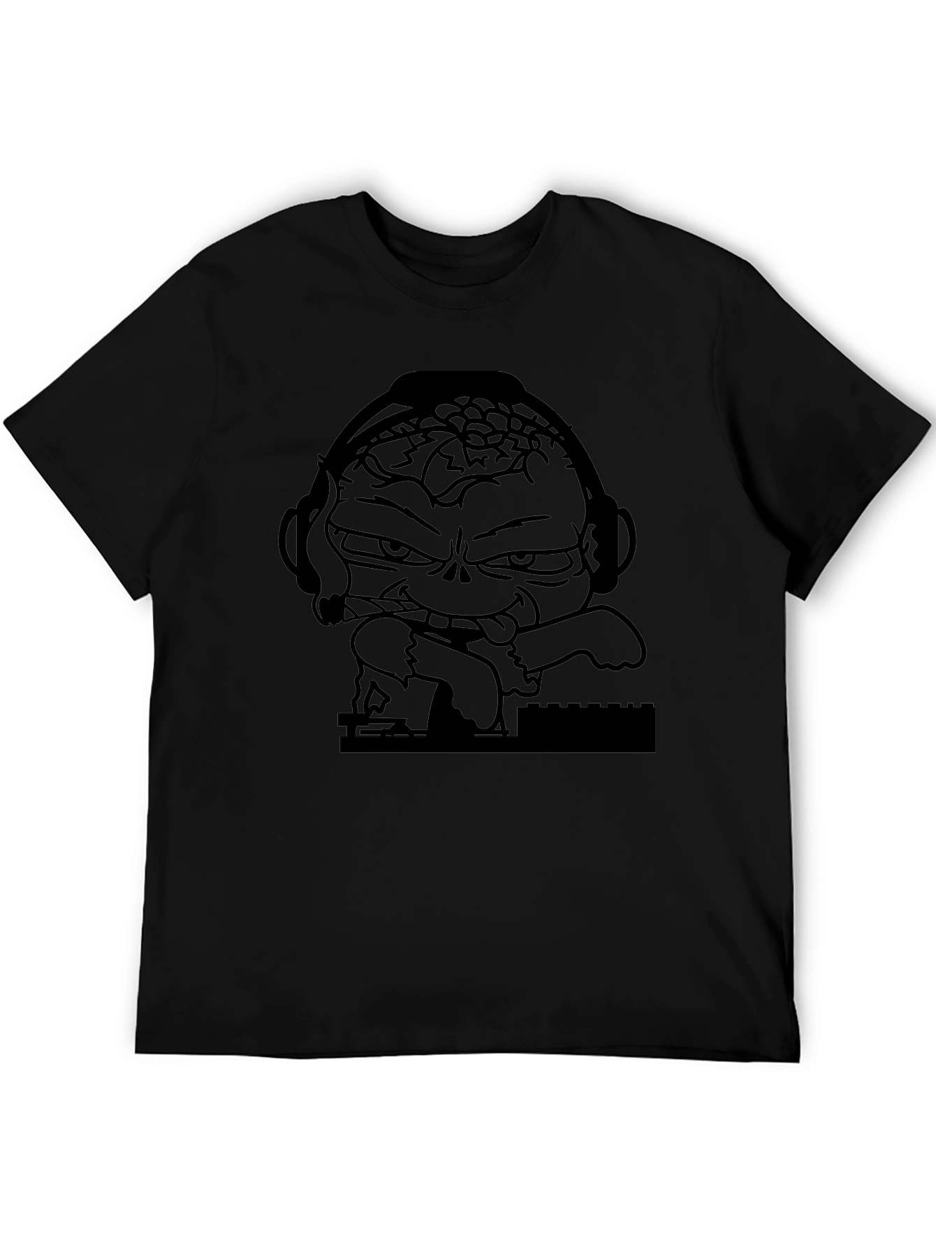 DJ Zombie Graphic T-Shirt - Black