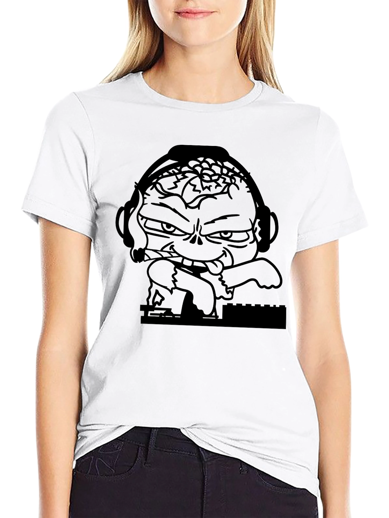 DJ Zombie Graphic T-Shirt - Black