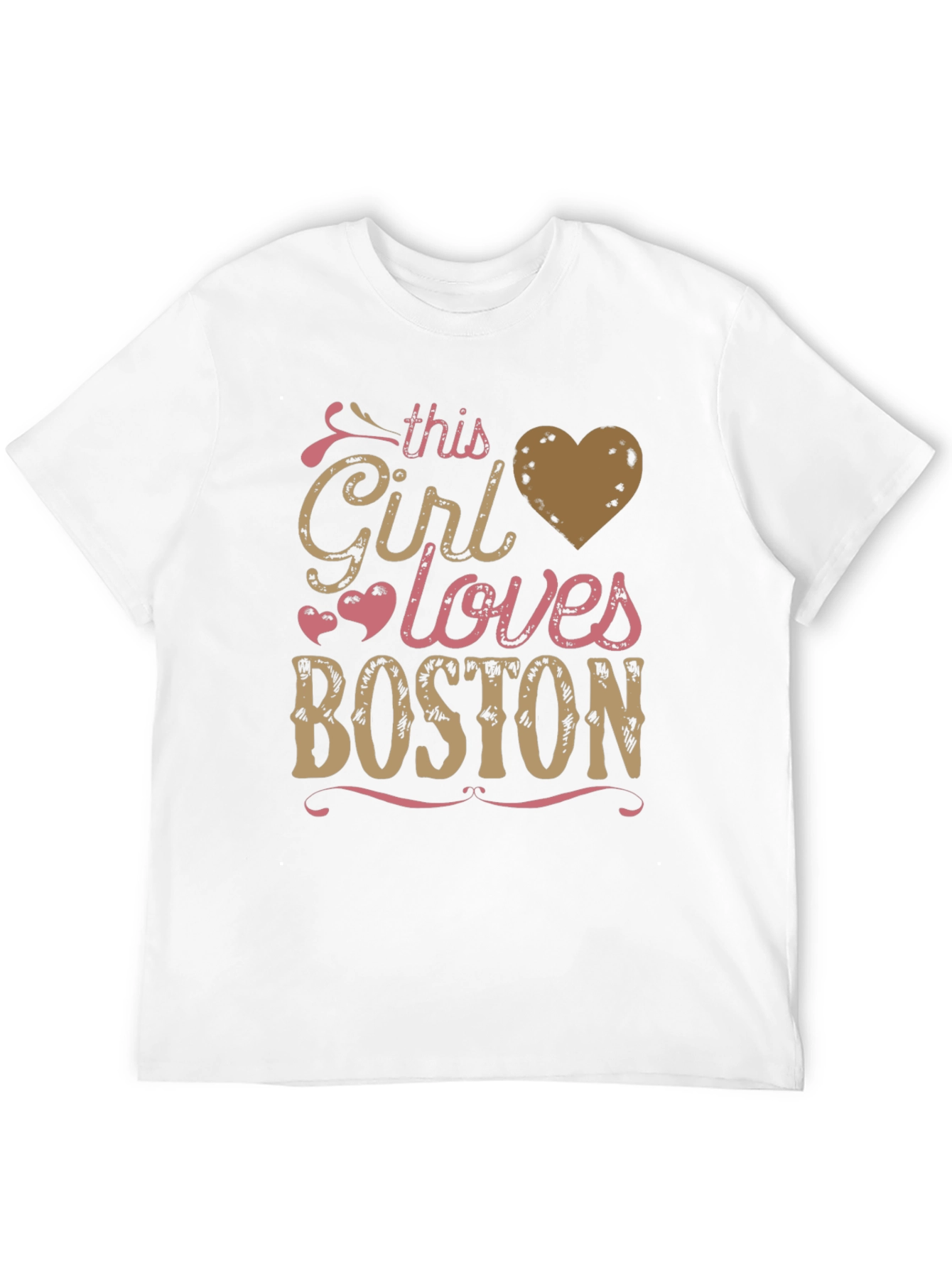 This Girl Loves Boston Graphic T-Shirt