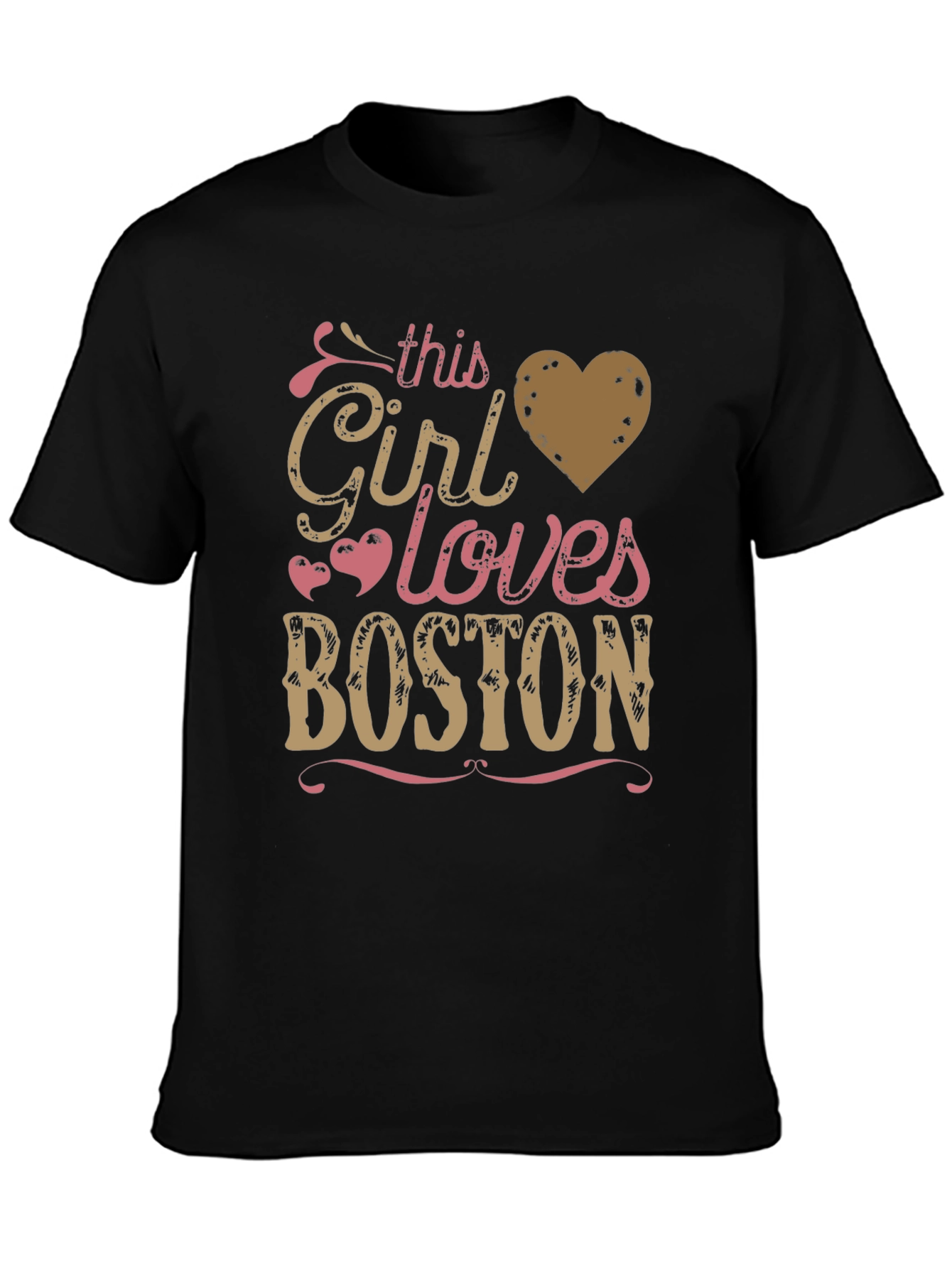 This Girl Loves Boston Graphic T-Shirt
