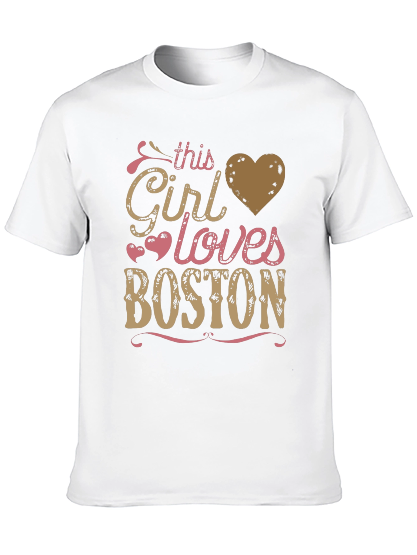This Girl Loves Boston Graphic T-Shirt