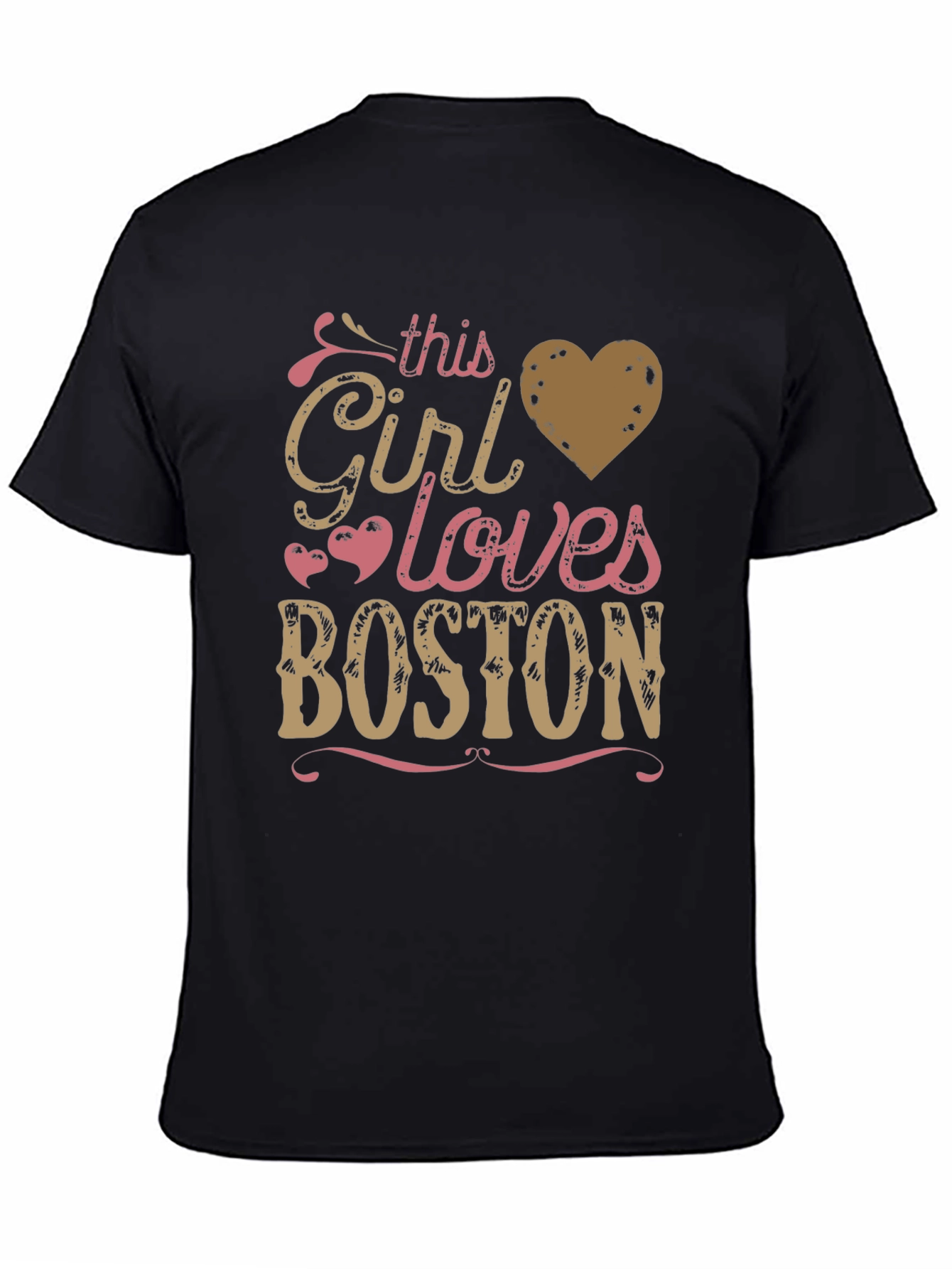 This Girl Loves Boston Graphic T-Shirt
