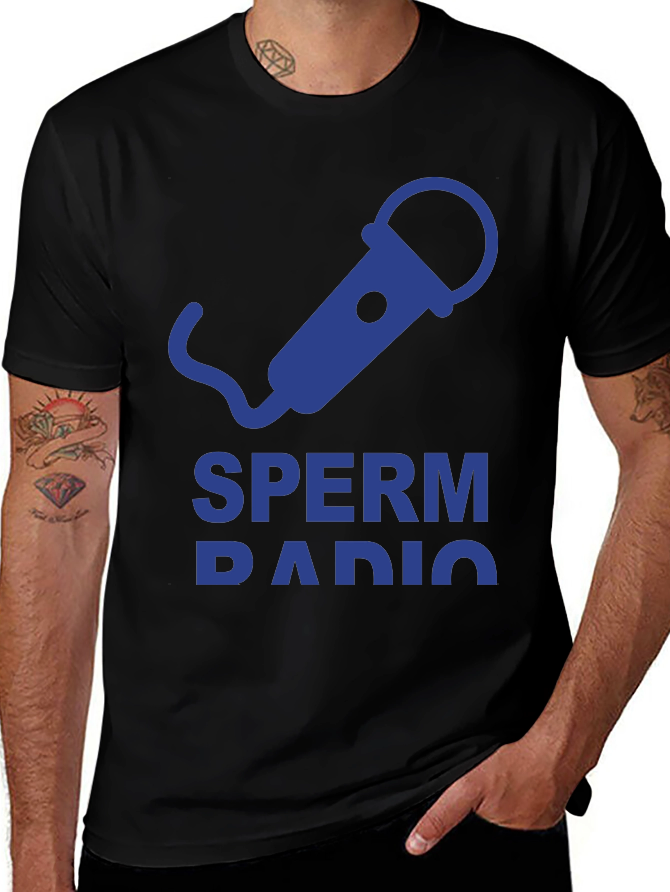 Sperm Radio T-Shirt - Blue Graphic Tee