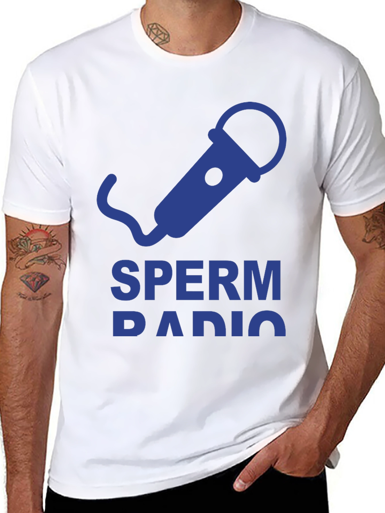Sperm Radio T-Shirt - Blue Graphic Tee