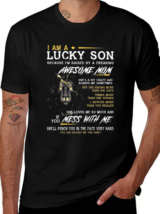 Lucky Son Awesome Mom Graphic T-Shirt
