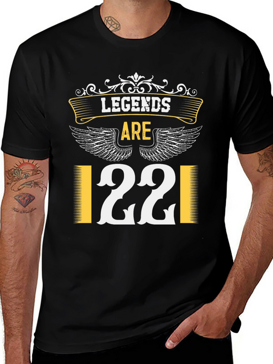 Legends Are 22 T-Shirt - Black Cotton Blend