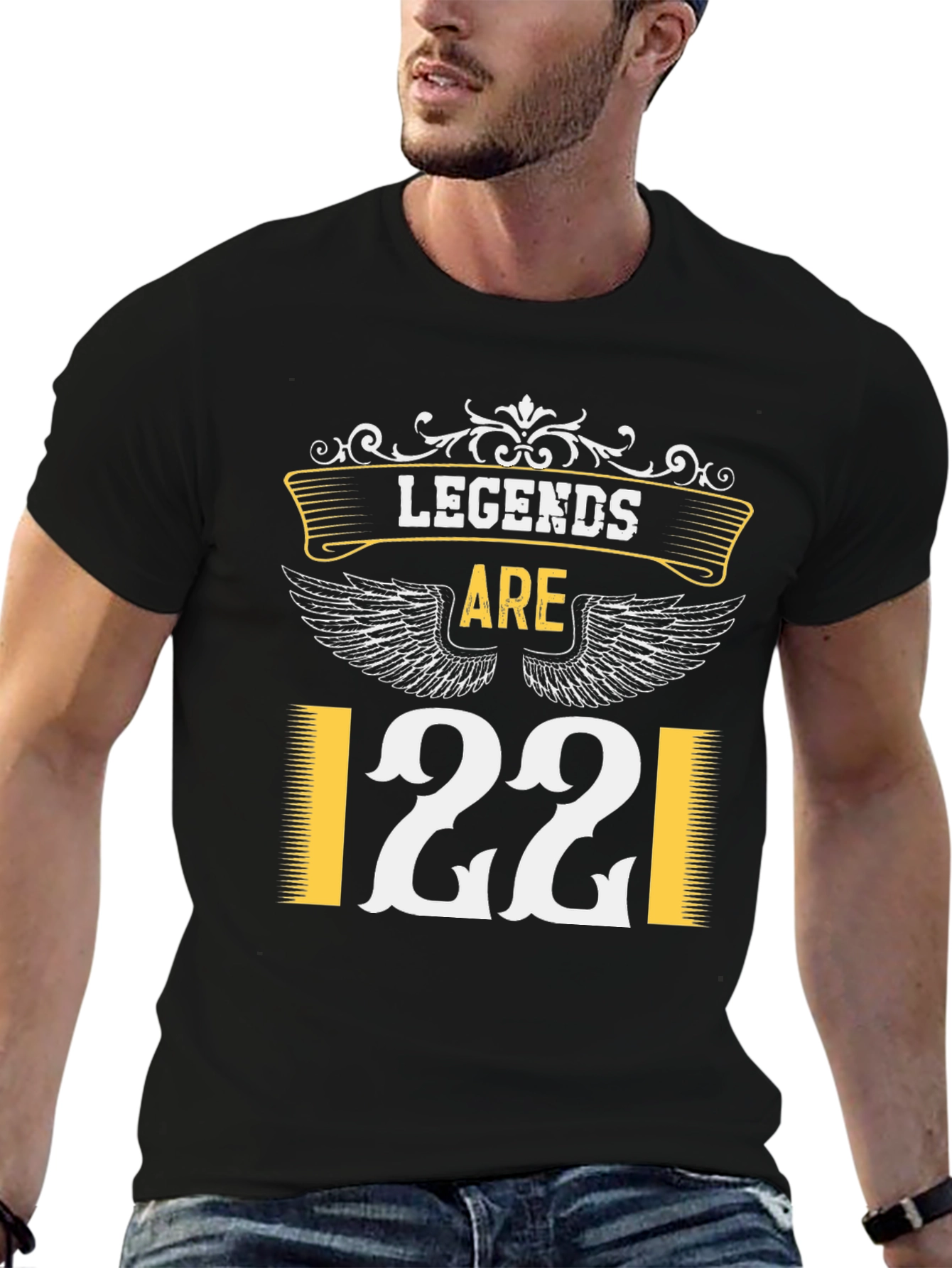 Legends Are 22 T-Shirt - Black Cotton Blend