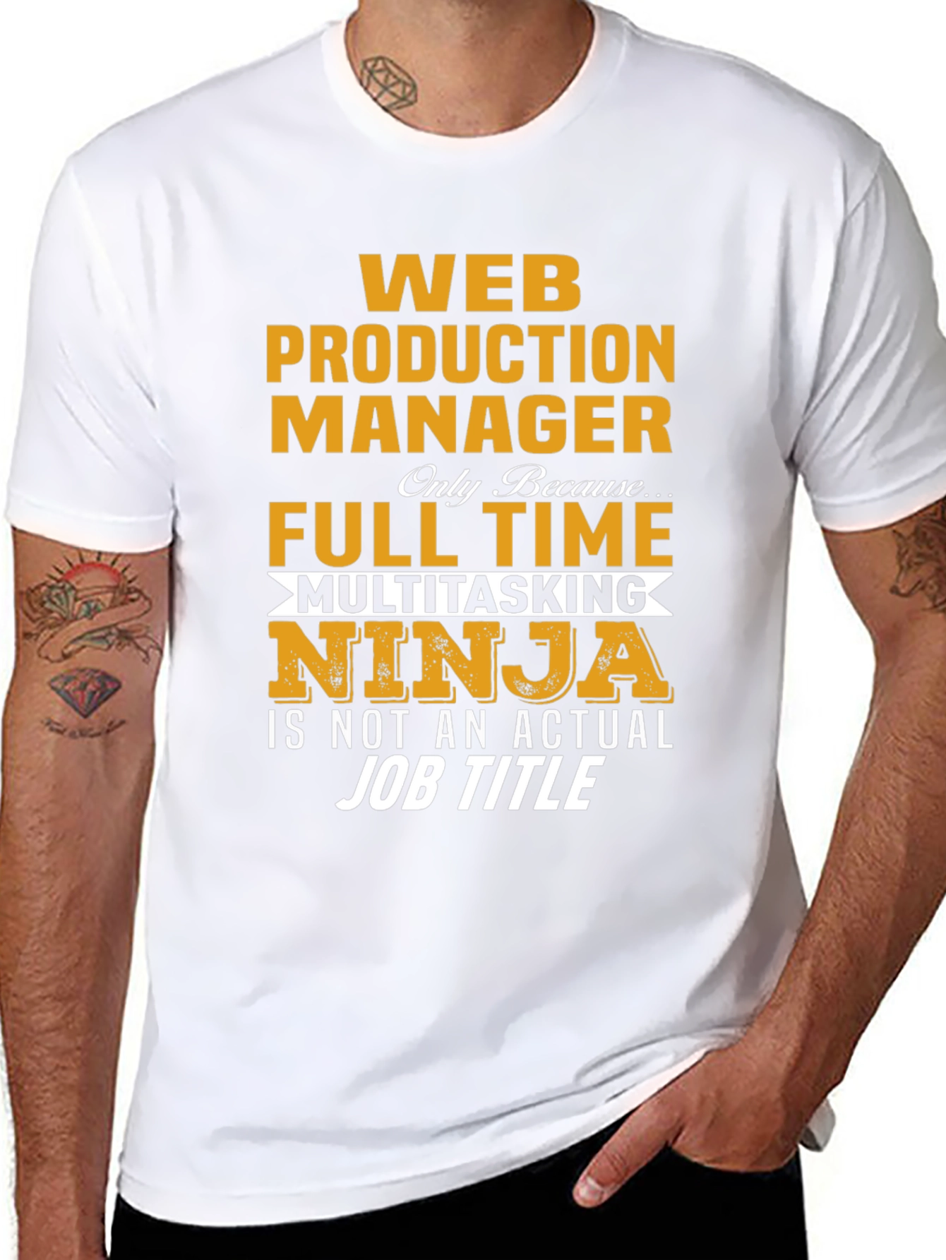 Web Production Manager Full Time Multitasking Ninja T-Shirt