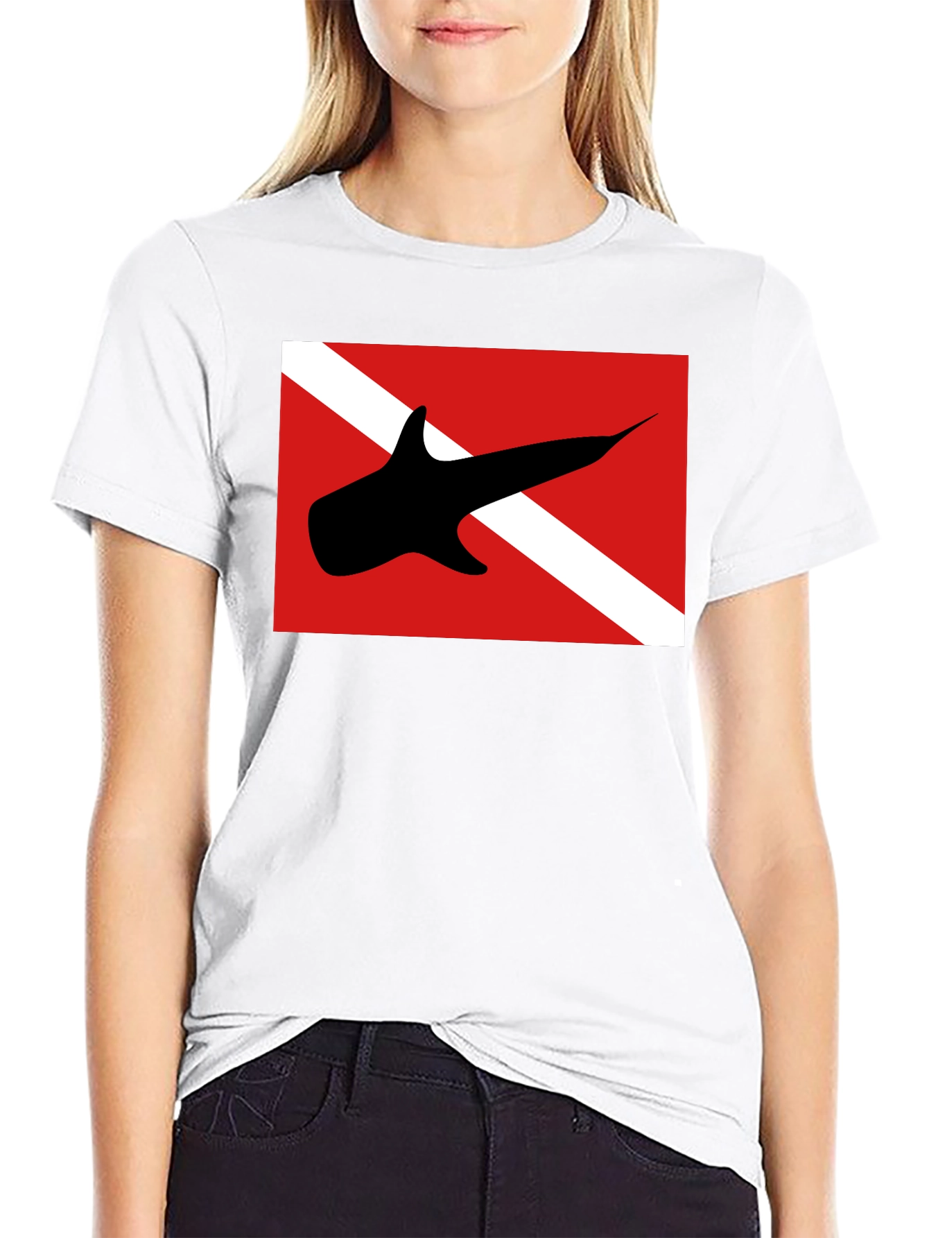 Diver Down T-Shirt - Shark Design