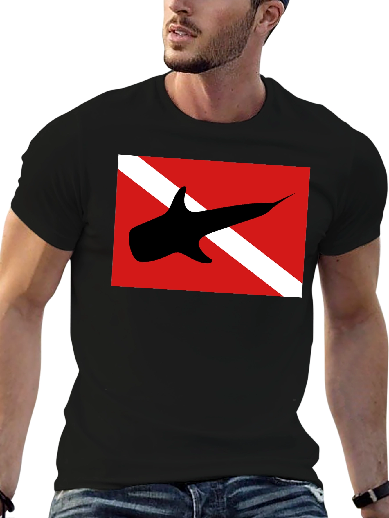 Diver Down T-Shirt - Shark Design