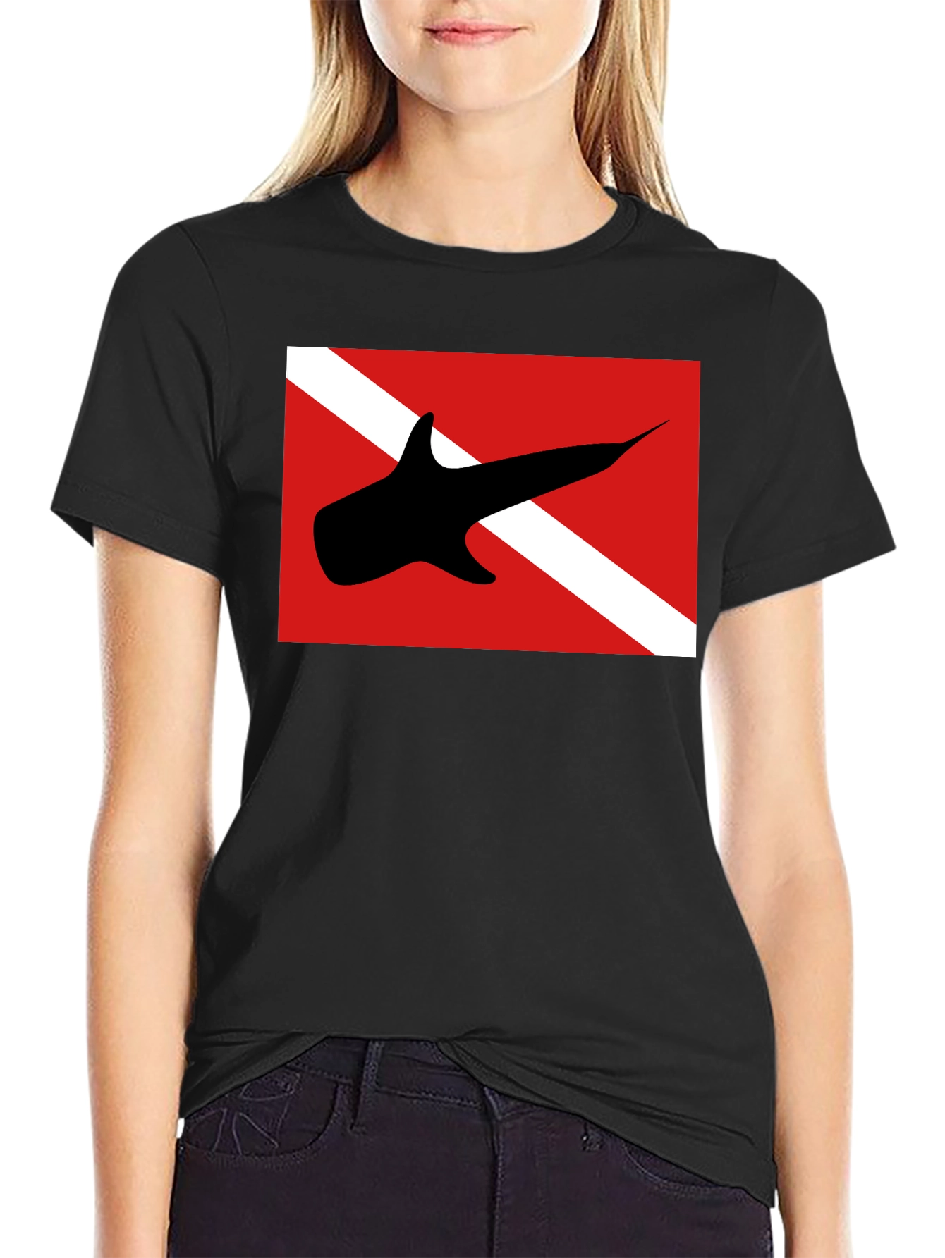 Diver Down T-Shirt - Shark Design
