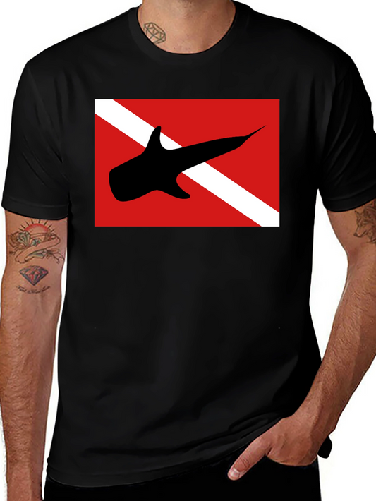 Diver Down T-Shirt - Shark Design