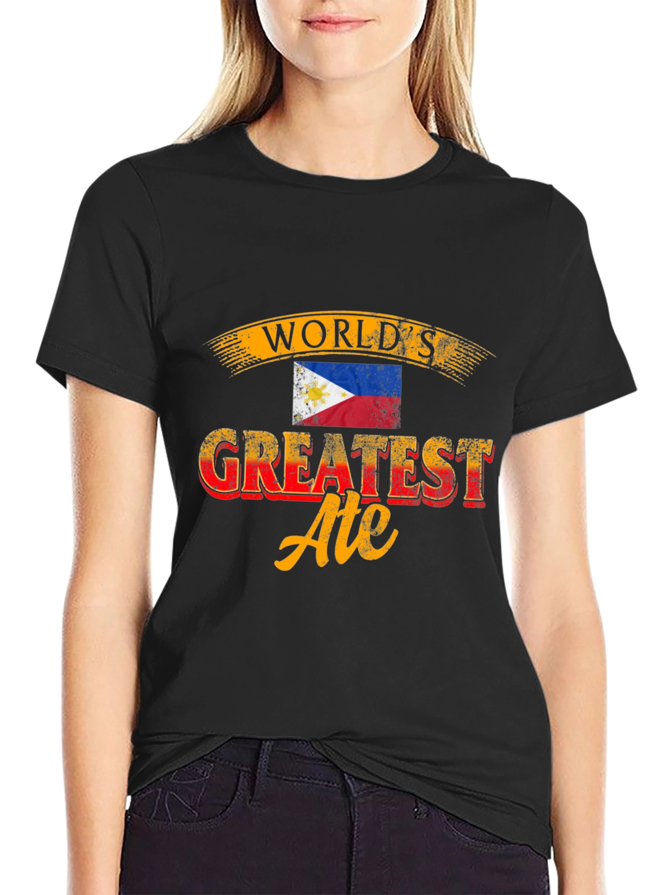 Worlds Greatest Ate T-Shirt - Philippines Flag