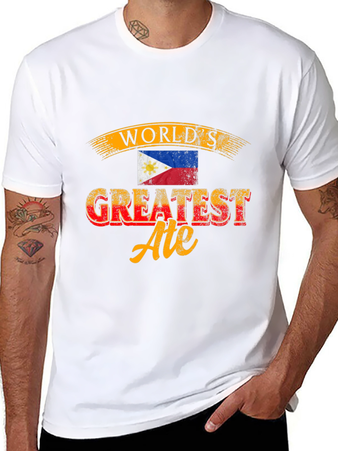 Worlds Greatest Ate T-Shirt - Philippines Flag