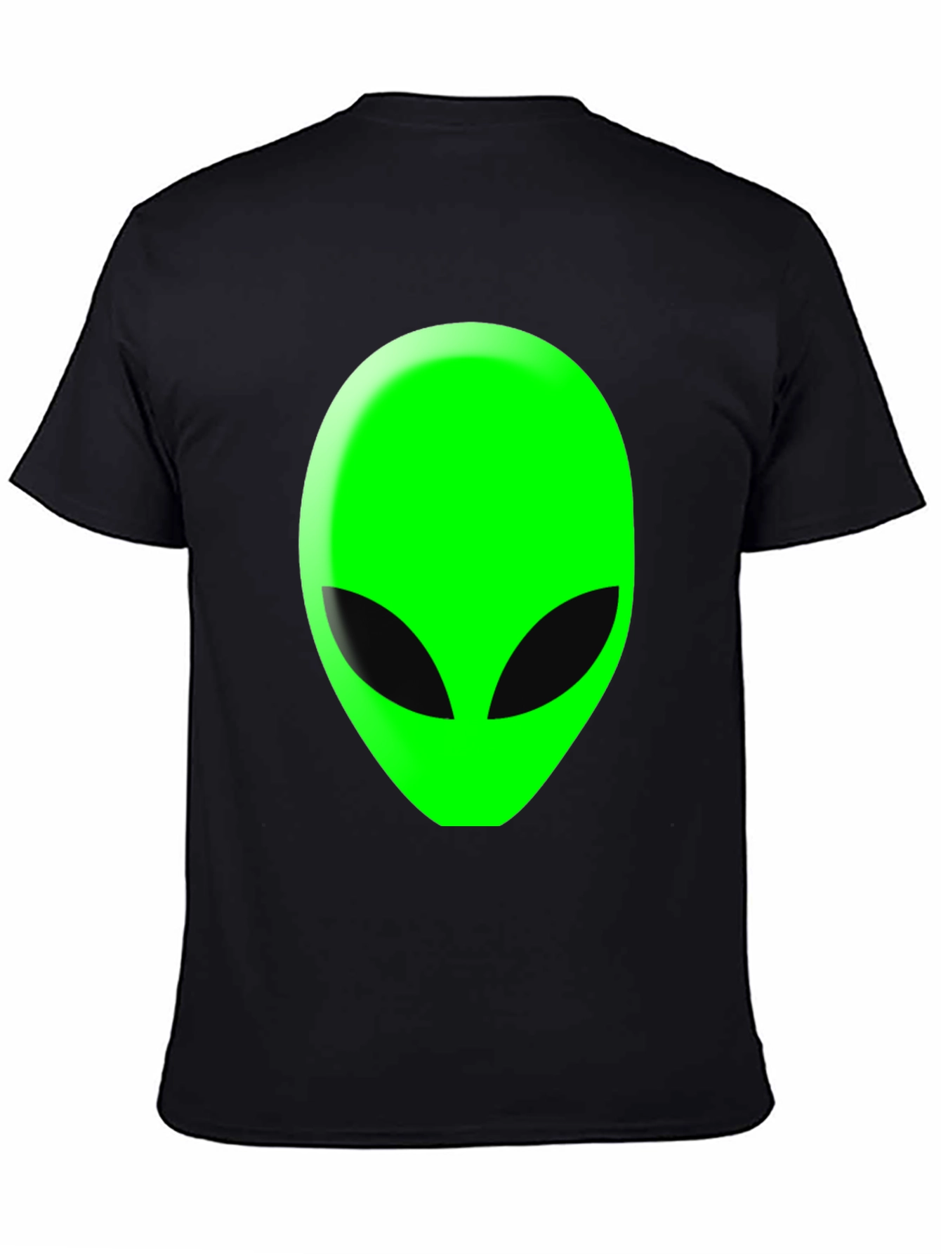 Alien Head Graphic T-Shirt - Black