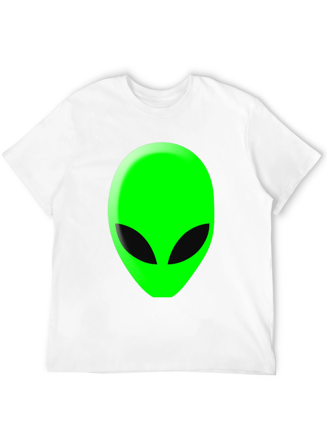 Alien Head Graphic T-Shirt - Black