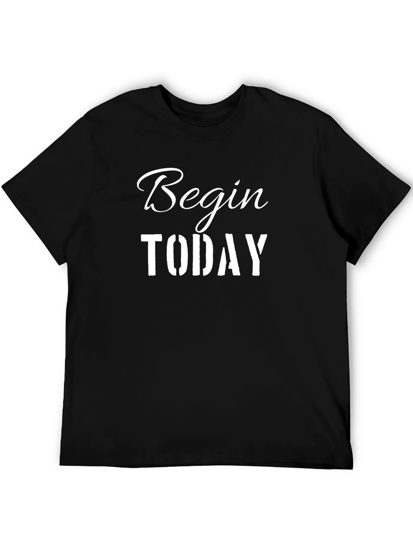 Begin Today Black Graphic Tee