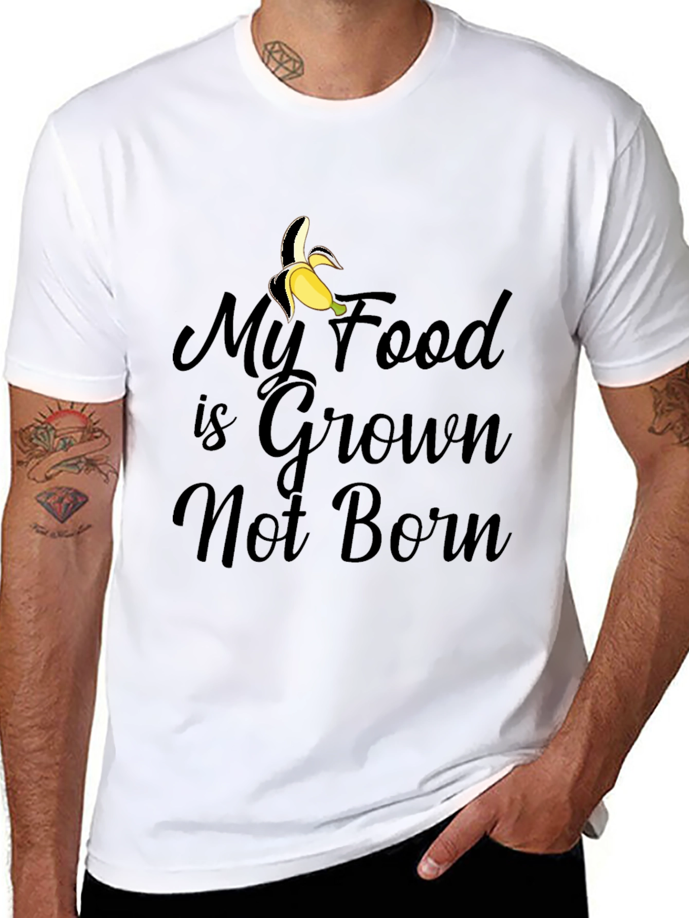 Grown Not Born Vegan Banana T-Shirt