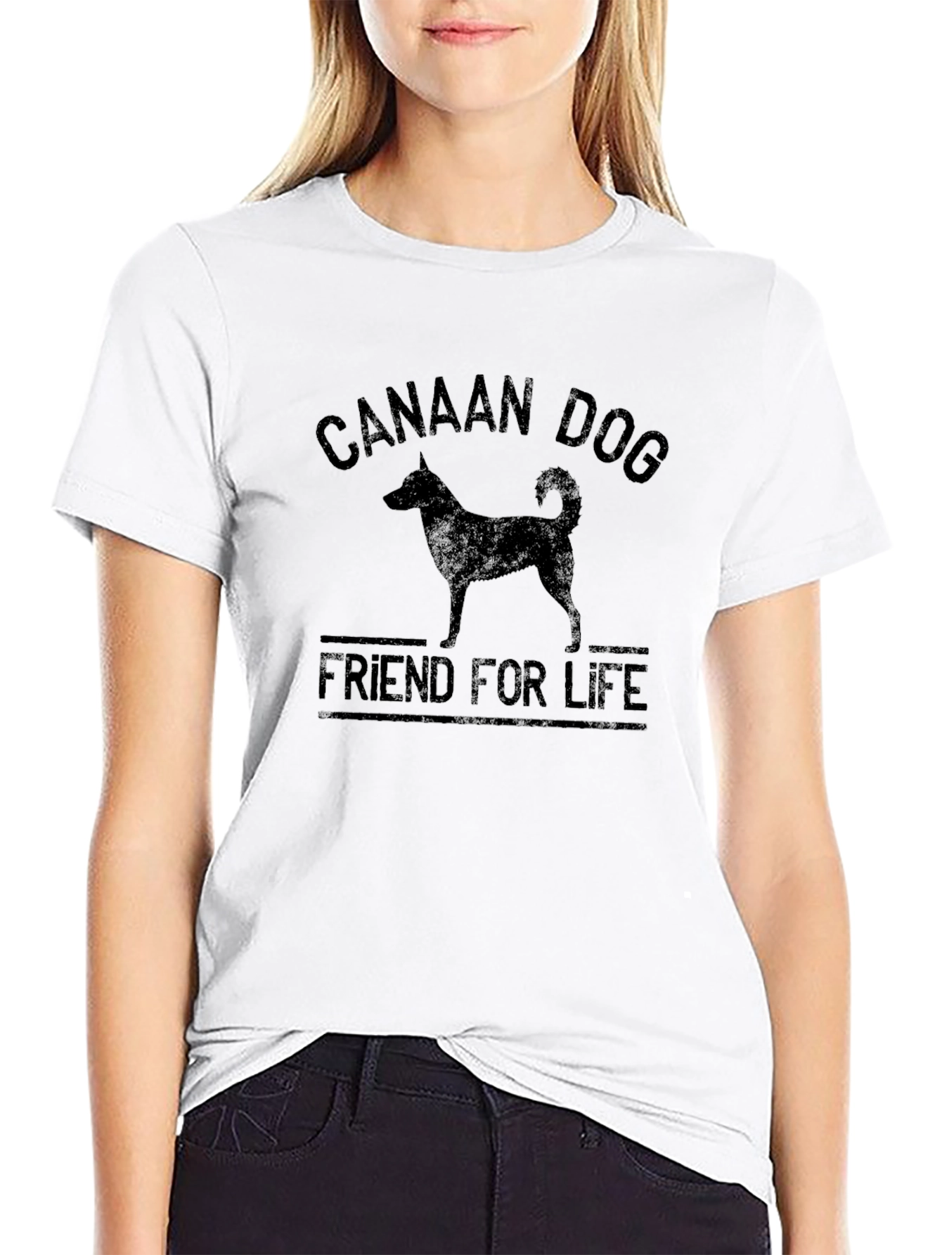 Canaan Dog Friend for Life Black T-Shirt