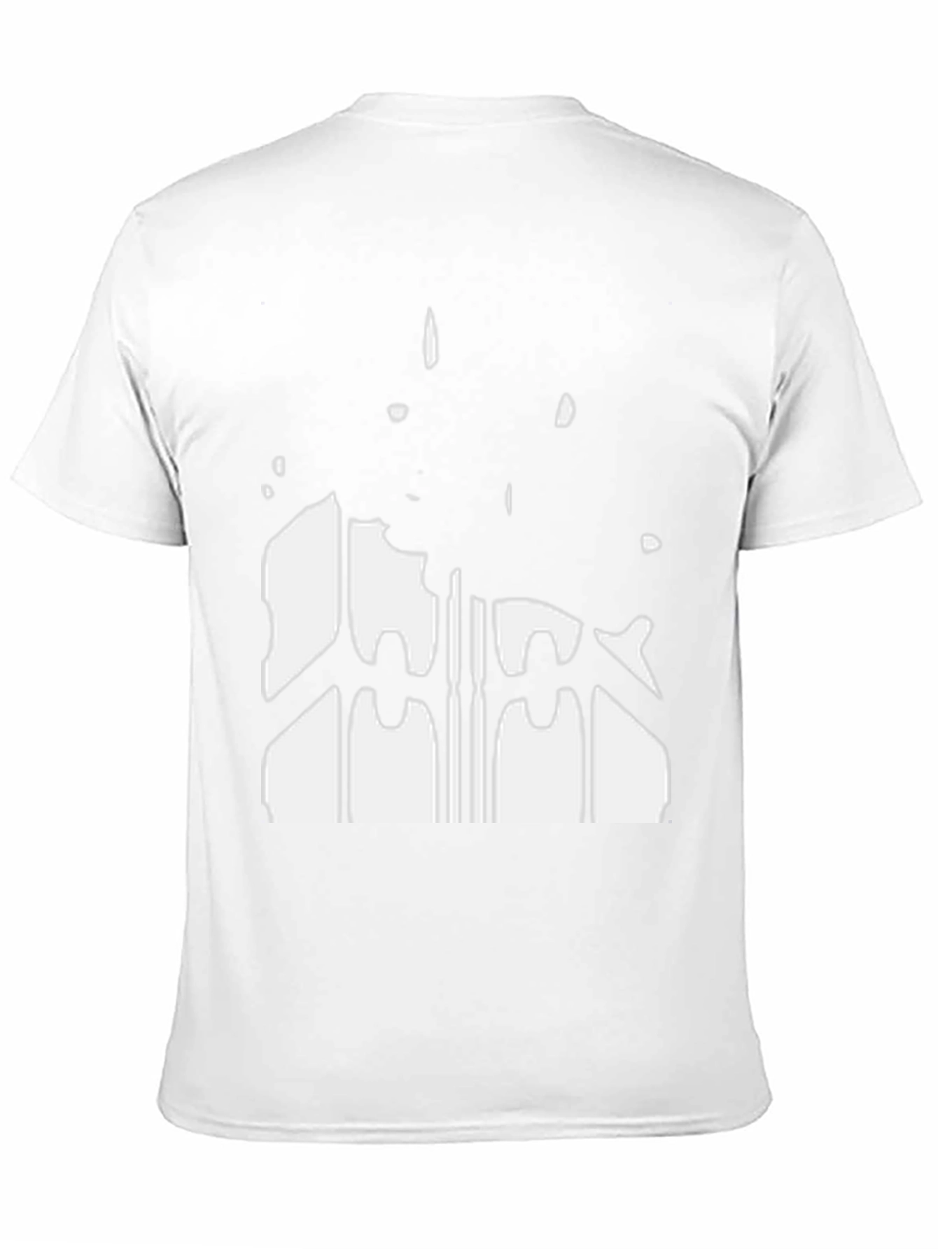 Abstract Silhouette Graphic Print Black T-Shirt