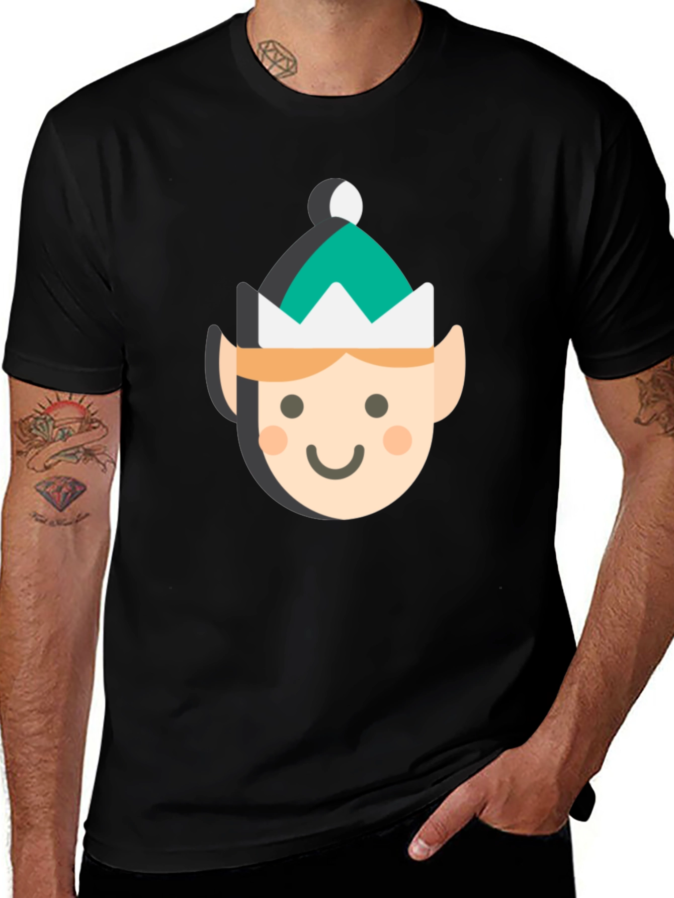Elf Face Graphic Tee - Holiday Cheer!