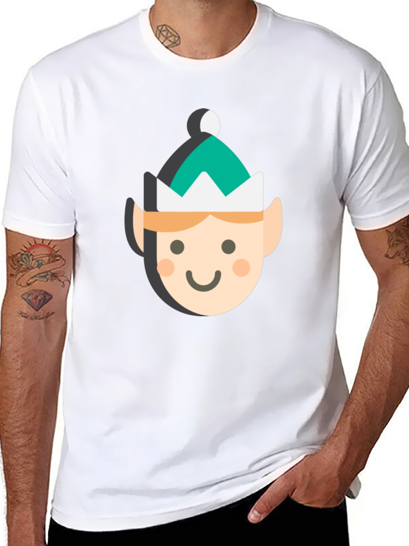 Elf Face Graphic Tee - Holiday Cheer!